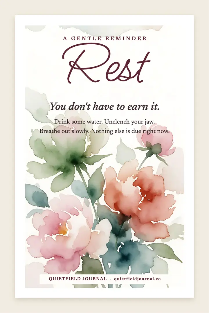 Gentle reminder watercolor poster template