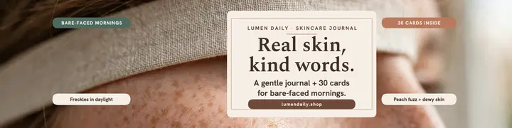 Lumen Daily gentle skin journal banner template
