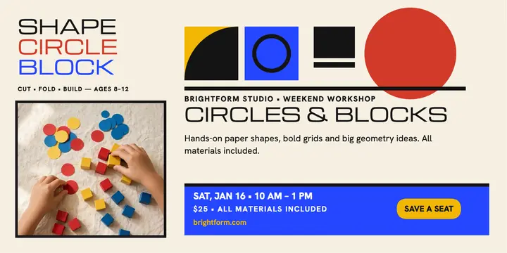Brightform Studio shapes weekend workshop post template