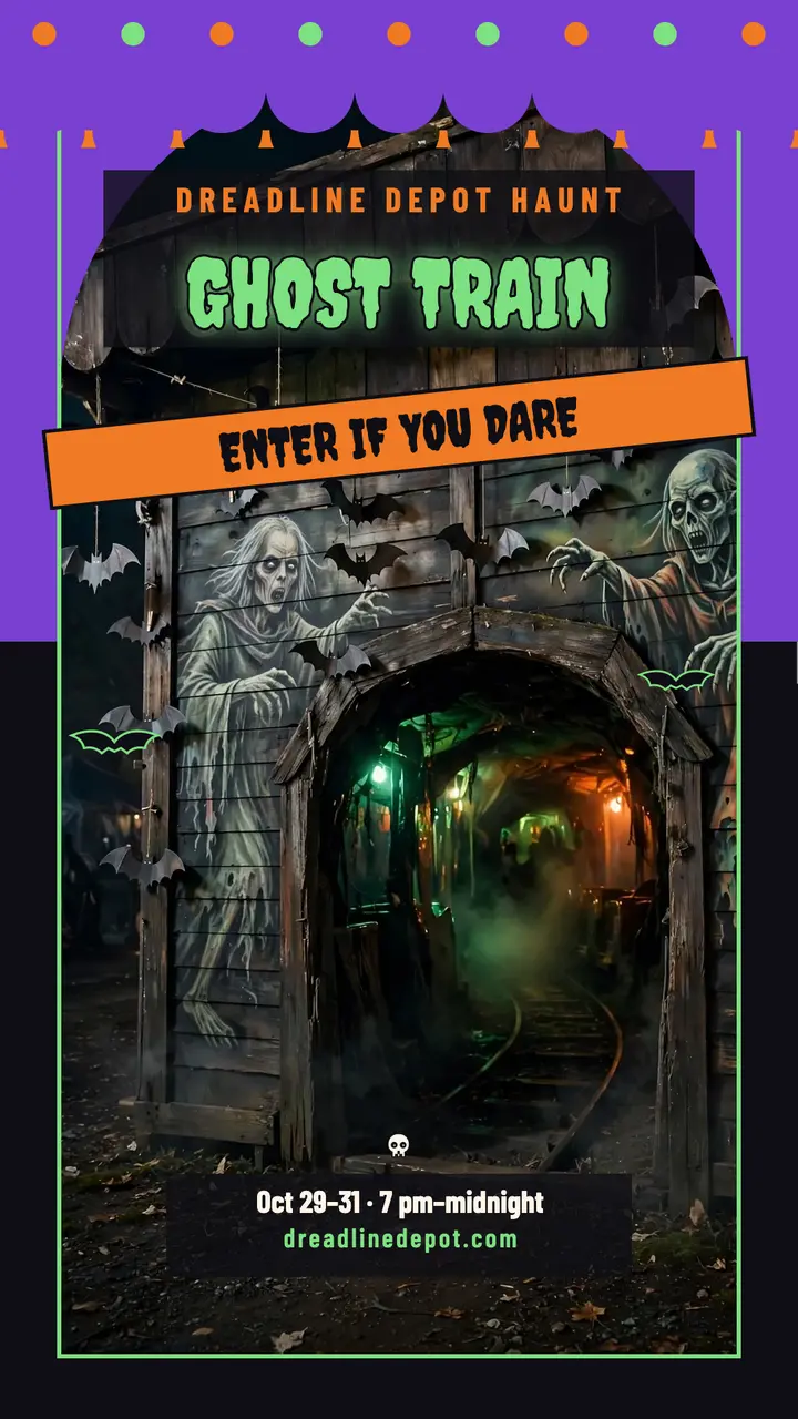 Dreadline Depot ghost train story: haunted house story template