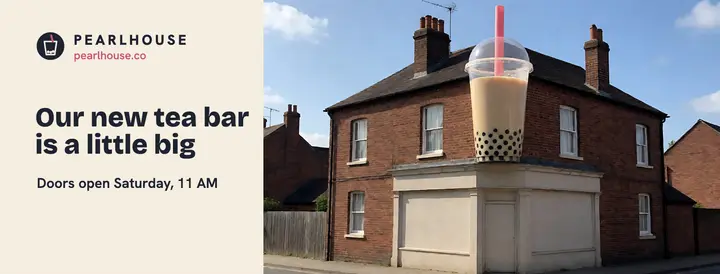 Pearlhouse tea bar opening cover template