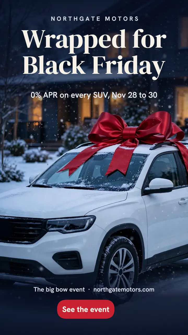 Northgate Motors Black Friday event story template