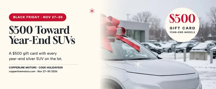 Copperline holiday SUV gift voucher: car gift voucher template