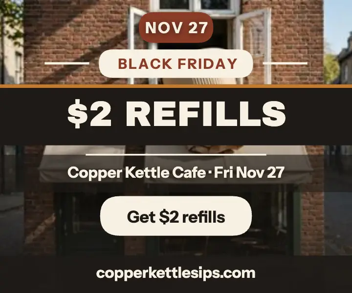 Copper Kettle giant cup Black Friday ad template