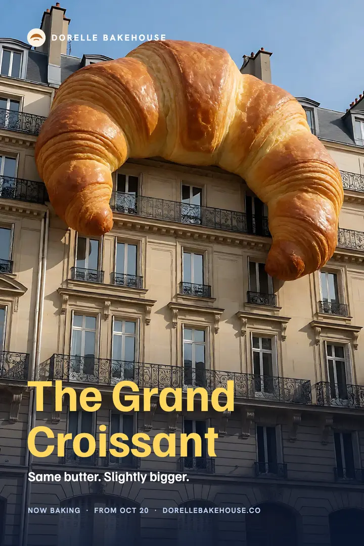 Dorelle Bakehouse Grand Croissant template