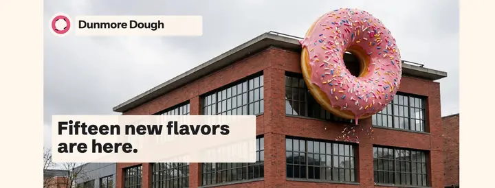Dunmore Dough giant donut cover template