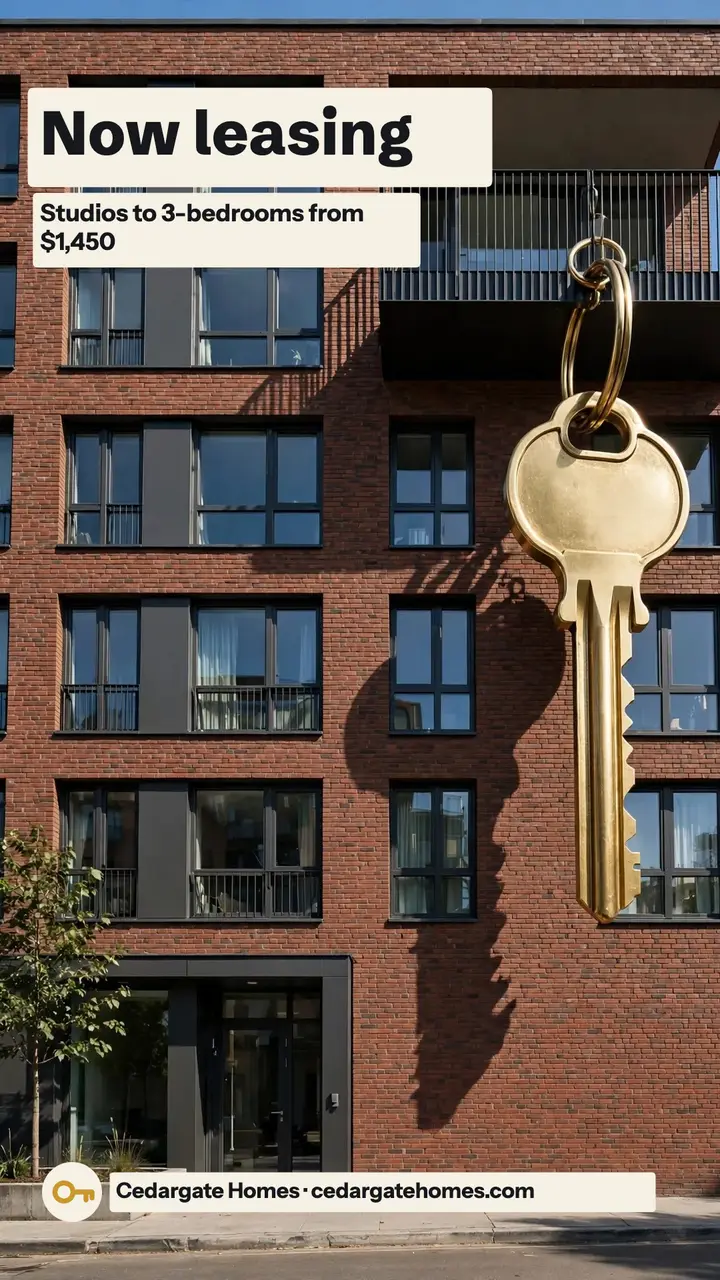 Cedargate Homes giant key leasing story template