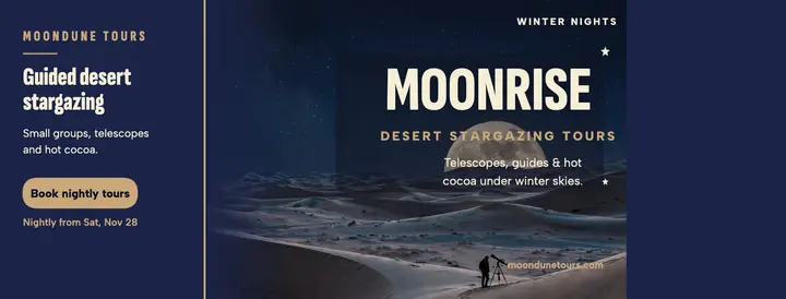 Moondune Tours moonrise cover template