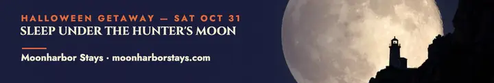 Moonharbor Stays moonlit getaway cover: halloween getaway cover template