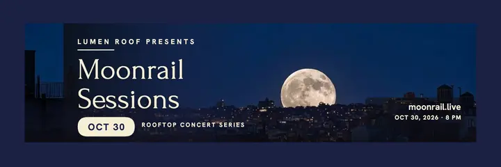 Moonrail Sessions rooftop gig header template