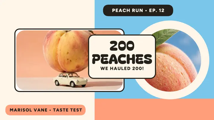 Peach Run giant peach haul thumbnail template