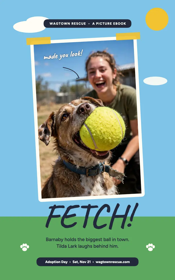 Wagtown giant ball adoption cover template