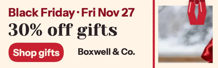 Boxwell Black Friday gift sale banner template