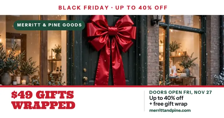 Merritt and Pine Black Friday bow post template