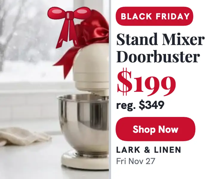 Lark and Linen mixer doorbuster ad template