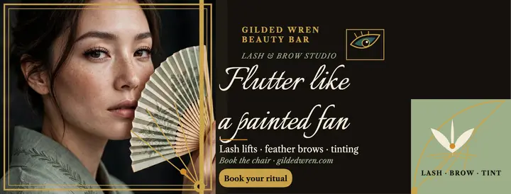 Gilded Wren lash and brow cover template