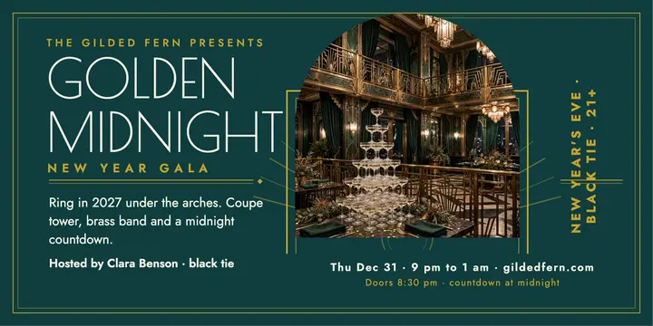 Gilded Fern New Year gala post: new year gala post template