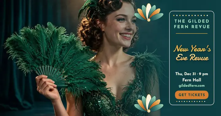 Gilded Fern Revue New Year post template