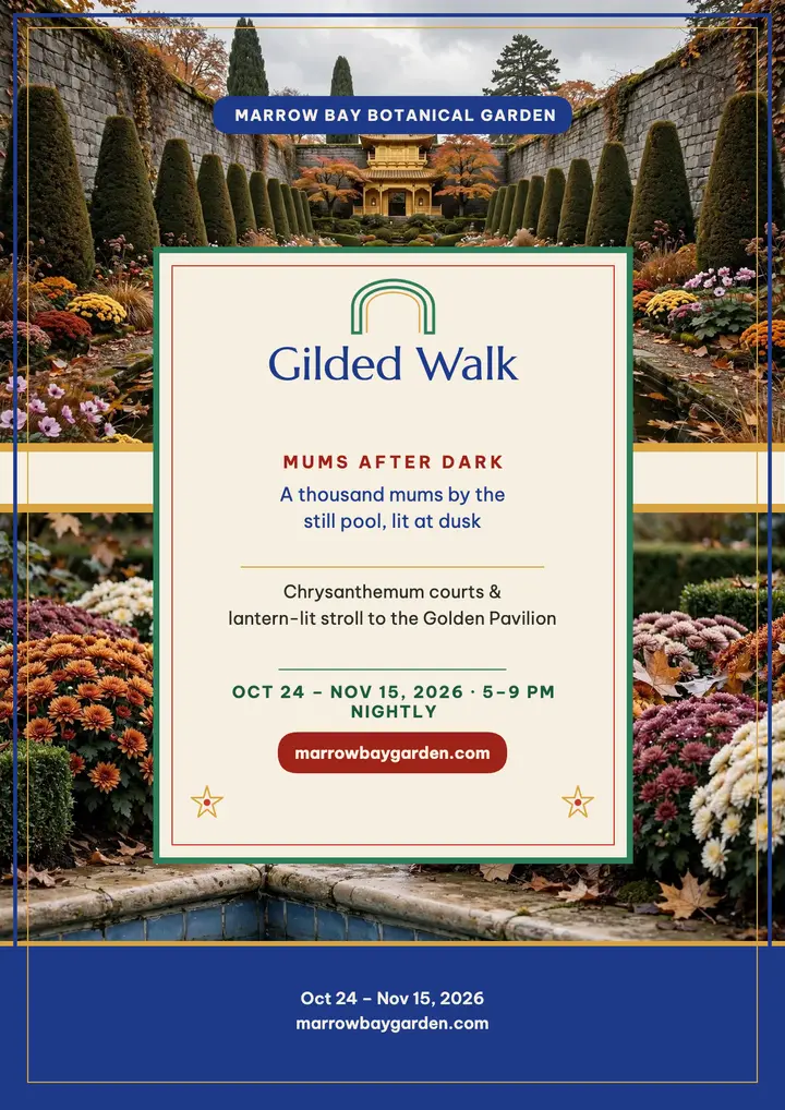 Marrow Bay Gilded Walk flyer template