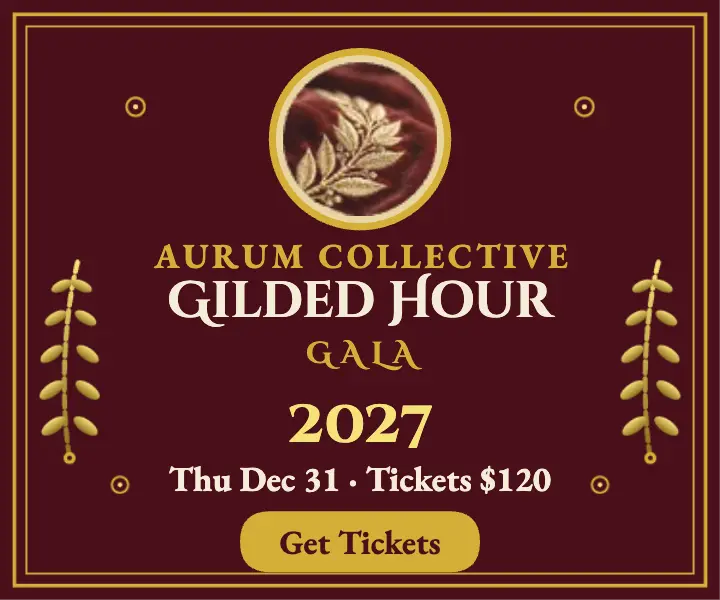 Gilded Hour Gala goldwork ad template
