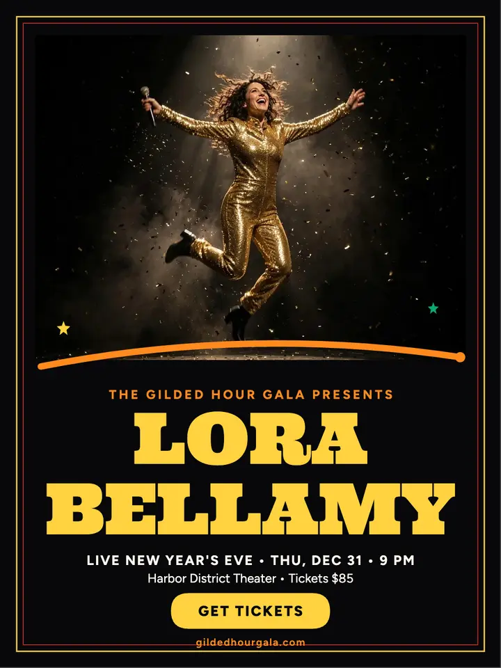 Gilded Hour Gala New Year's Eve portrait template