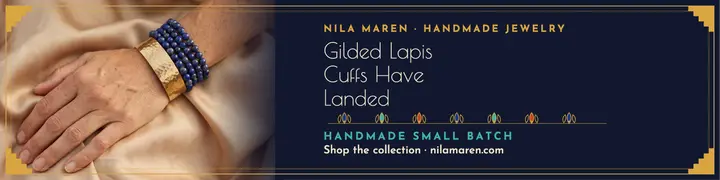 Nila Maren gilded lapis cuffs banner template