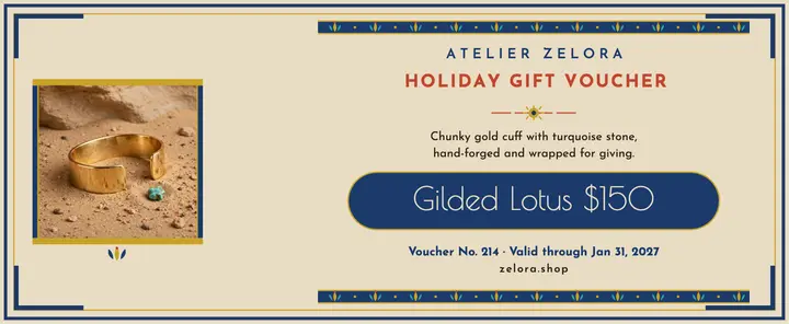 Gilded lotus jewel voucher, Zelora template