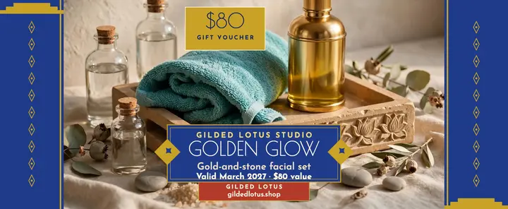Gilded Lotus facial ritual voucher template