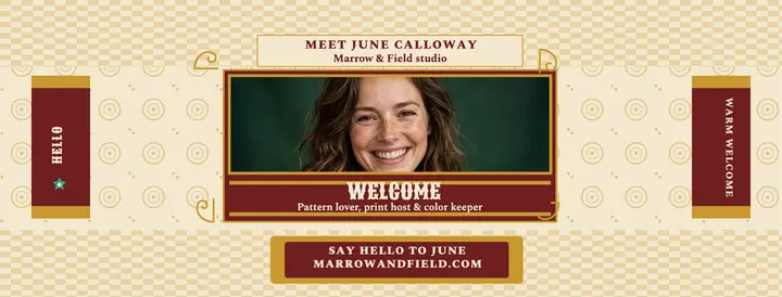 Gilded welcome for June, new hire cover: employee spotlight cover template