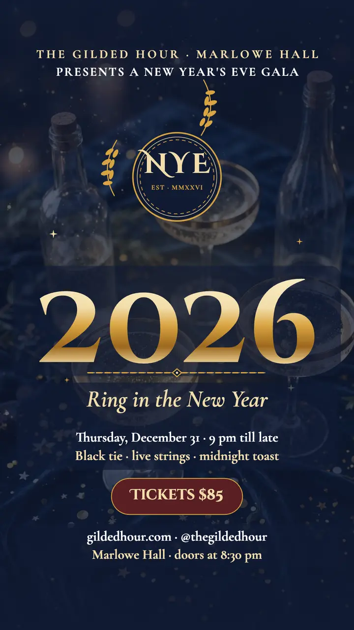 Gilded Hour New Year Eve velvet story template