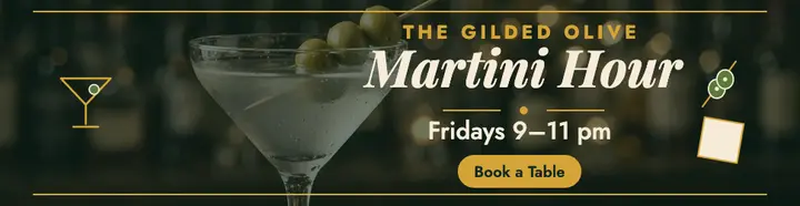 Gilded Olive martini hour billboard template