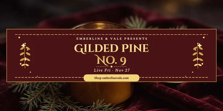 Gilded Pine candle drop post template