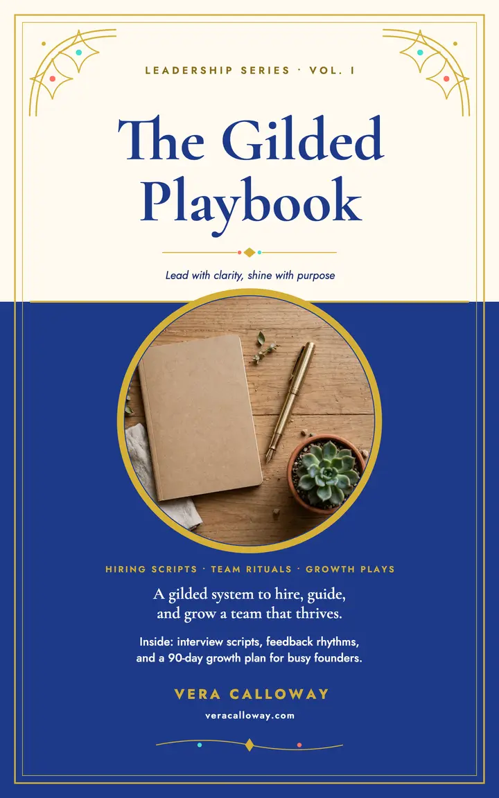 Gilded Playbook leadership ebook cover template