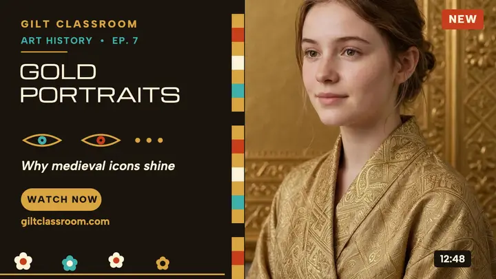 Gilt Classroom gold portraits thumbnail template