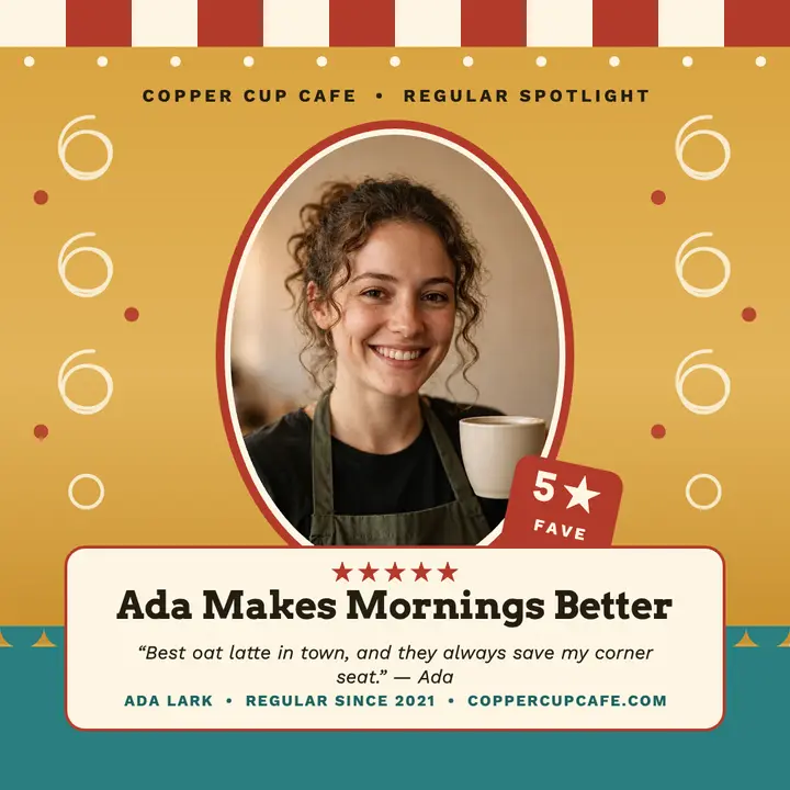 Copper Cup regular spotlight, Ada template