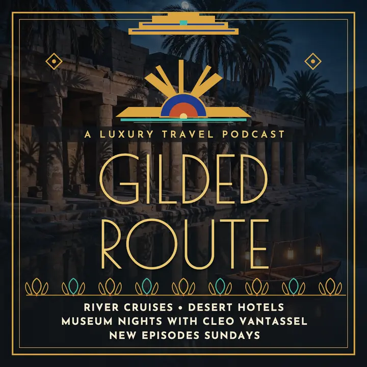 Gilded Route luxury travel podcast cover template