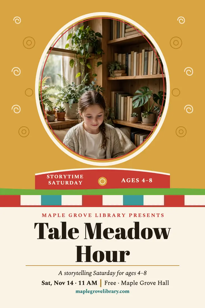 Tale Meadow story hour poster template