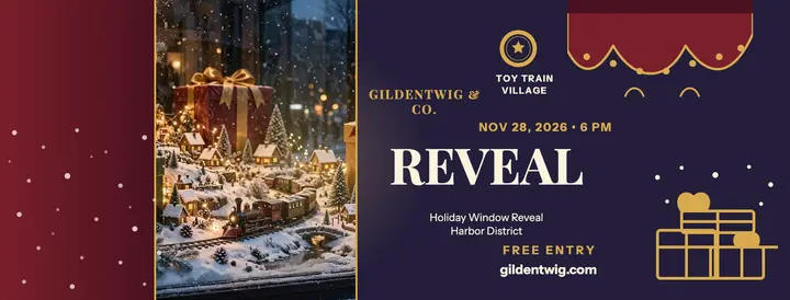 Gildentwig holiday window reveal cover template