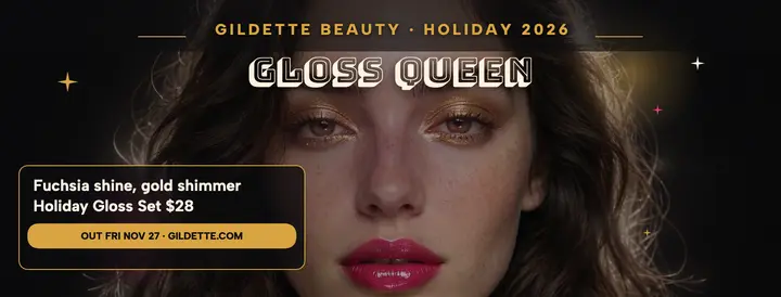 Gildette holiday gloss luxe cover template