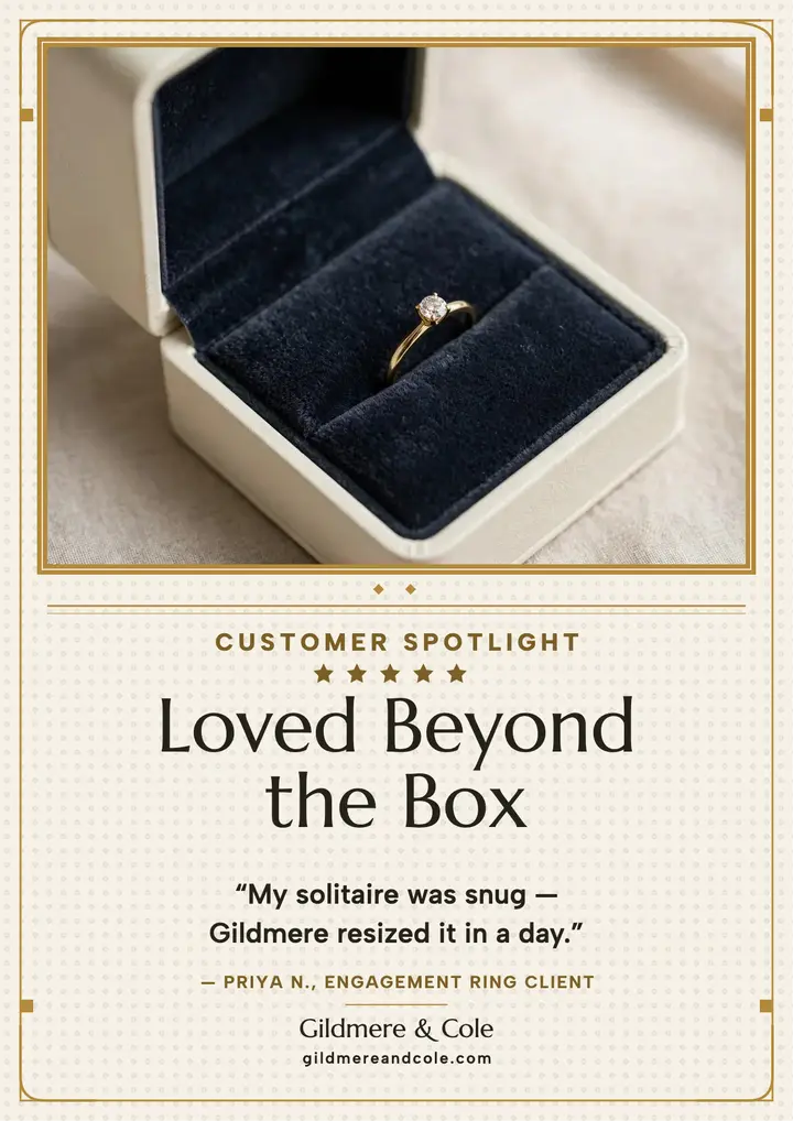 Gildmere ring review flyer template
