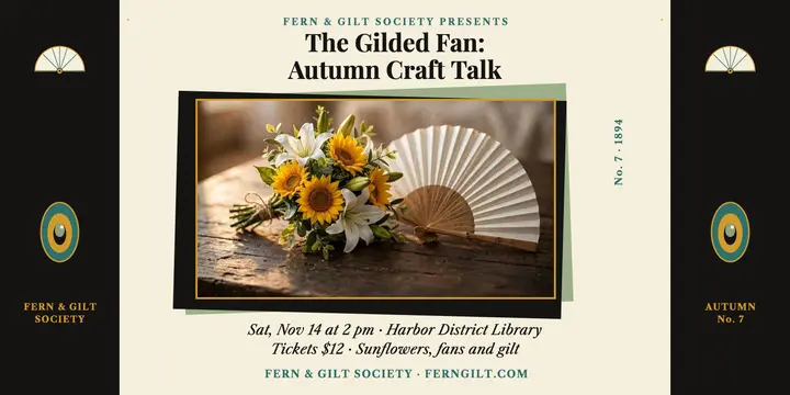 Fern and Gilt autumn fan craft talk template