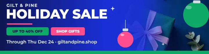 Gilt and Pine cobalt Christmas sale billboard template
