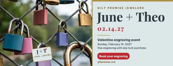 Gilt Promise love lock cover template