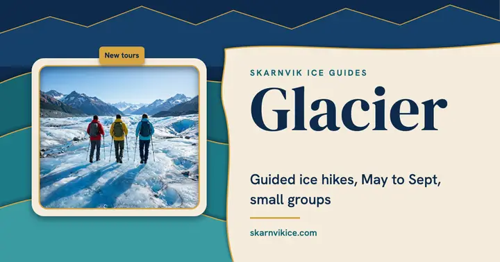 Skarnvik Ice Guides glacier hike papercut post template