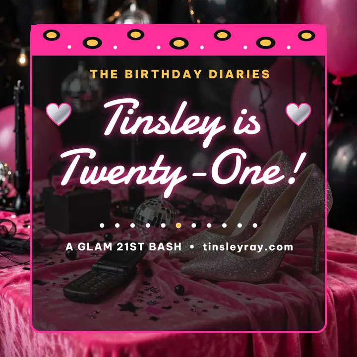 Tinsley Ray 21st birthday podcast cover template