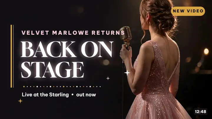 Velvet Marlowe comeback stage thumbnail template