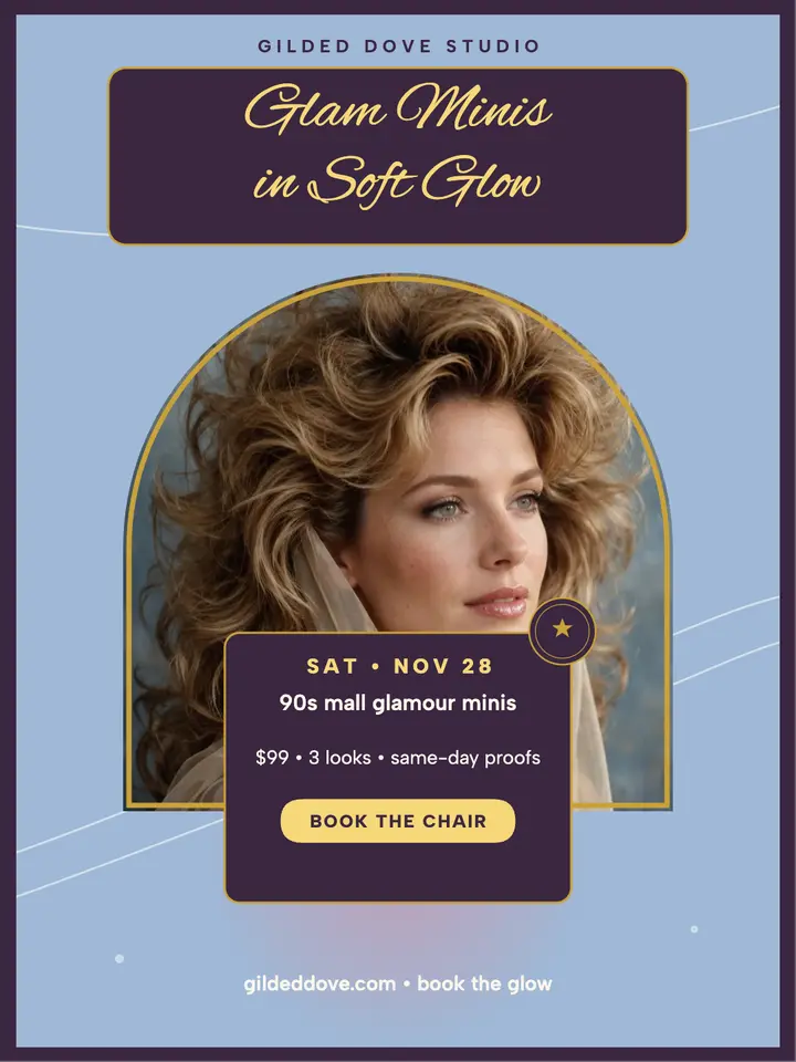 Gilded Dove glam minis portrait template