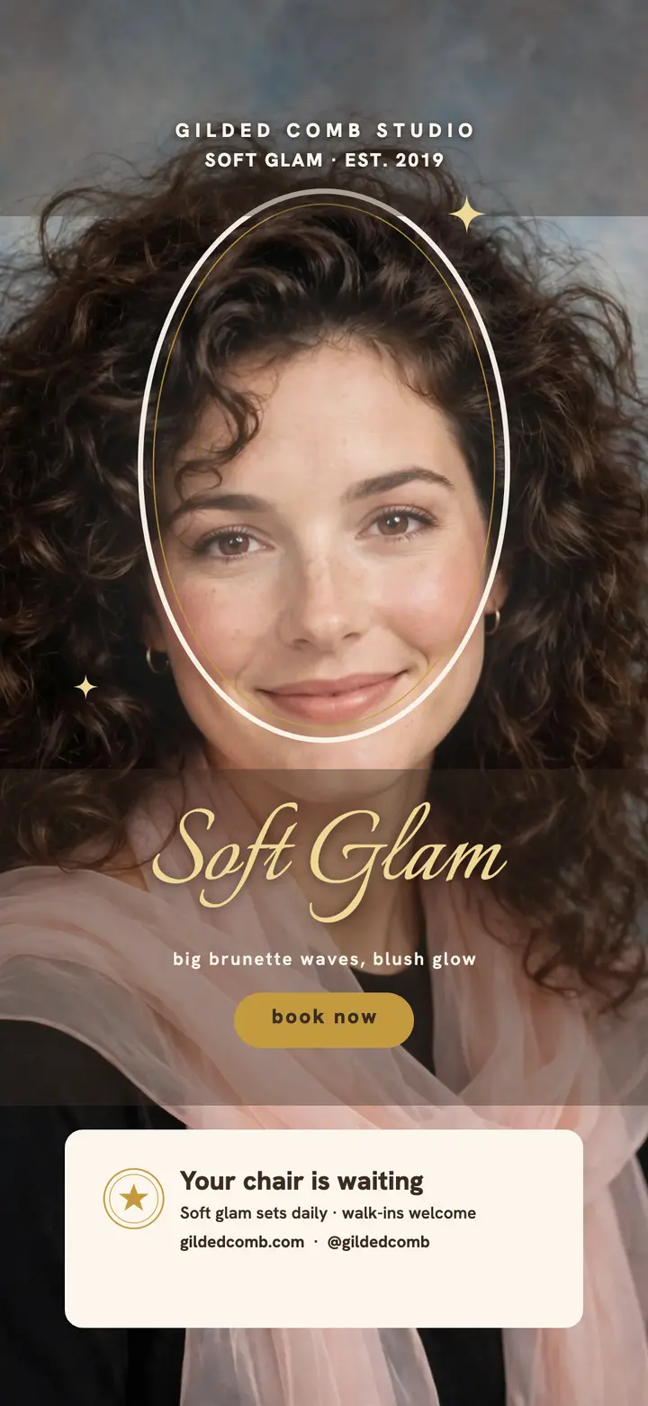 Gilded Comb soft glam wallpaper template