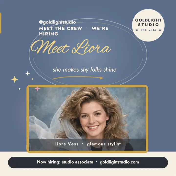 Goldlight Studio meet the crew hiring post template