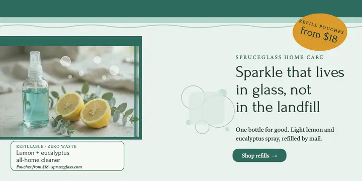 Spruceglass refillable cleaner post: eco cleaner post template
